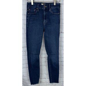 MOTHER High Waisted Looker Ankle Fray Jeans Women's Size 25 Home Movies